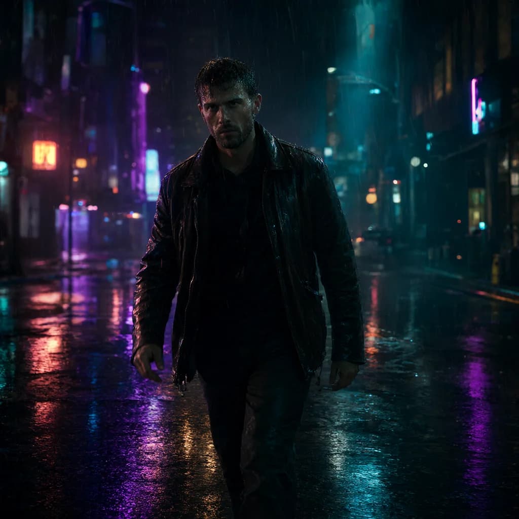 Neon street walk